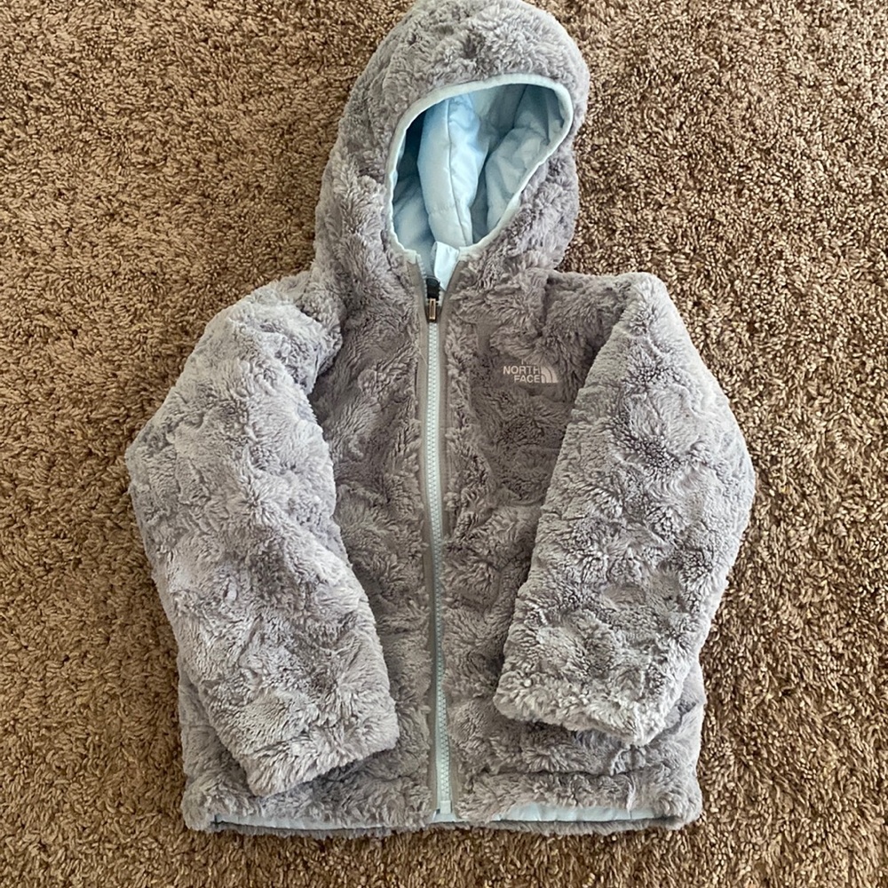 The north face reversible puffy/ fleece jacket.